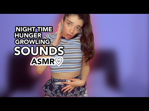 ASMR | FALL ASLEEP WITH ME, NIGHTTIME SUPER HUNGRY STOMACH GROWLING TINGLES *CRAZIEST GROWLS EVER*😱😱