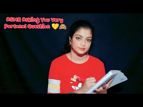 ASMR Asking You Very Parsonal Question 💛🙈Writing Sounds 📝