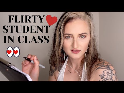 ASMR: Cute Student Flirts With You in Art Class | Student and Teacher Relationship | Drawing a Cat