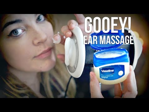 ASMR 30 min Gooey Vaseline Ear Massage! | Binaural Lotion and Oil Sounds