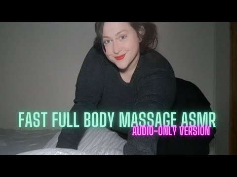 ASMR Fast and Aggressive Full Body Massage 💤 🖤 Arms, Legs, Chest and Ab Massage w/ Pillow Audio-Only