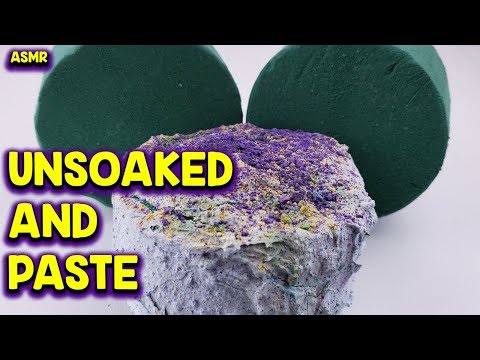 ASMR Satisfying Paste vs Unsoaked Floral Foam Crushing - Relaxing ASMR Sleep