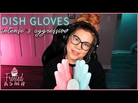 ASMR | Nubby Dishwashing Gloves | Intense and Aggressive