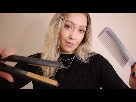 ASMR Doing Your Hair - Straightening Your Hair Roleplay
