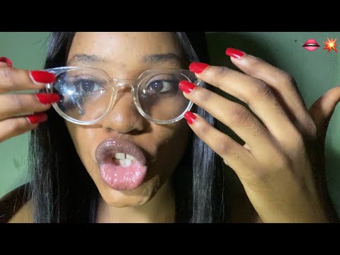 ASMR Closeup Lens Tapping and Mouth Sounds