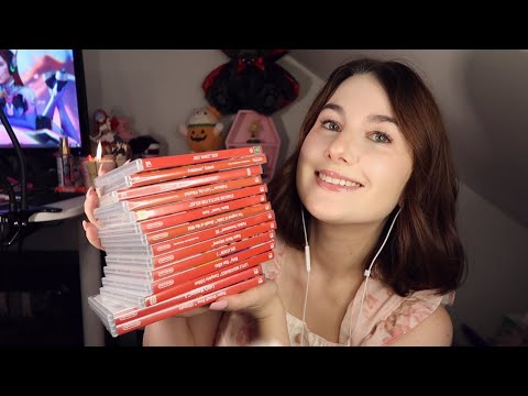 ASMR Showing You My Nintendo Switch Games (Whispered Rambling, Fast & Slow Tapping)