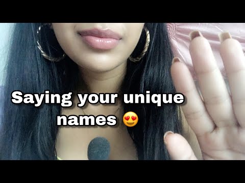 ASMR~ Whispered saying your names + Hand movements + Mouth sounds