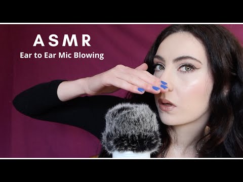 ASMR Soft/Slow Ear Blowing and Ear Breathing + Hand Movements