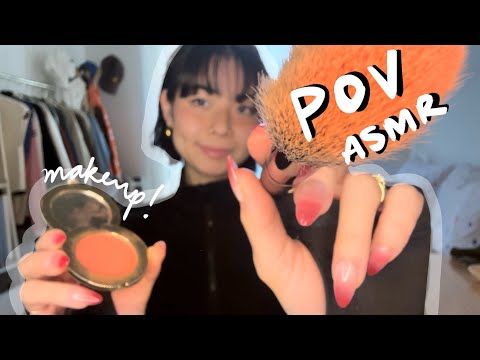 ASMR ROLEPLAY: big sister does your makeup!! mouth sounds, personal attention, & more!