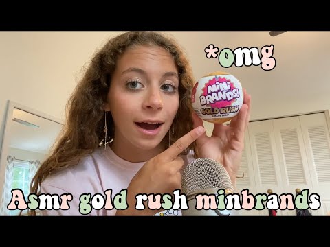 ASMR unboxing mini brands gold rush!