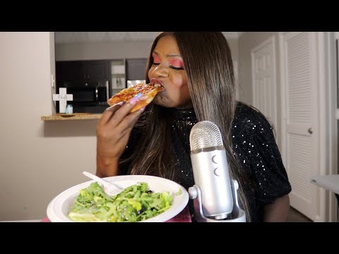 I LEFT HIS AZZSZ 🍕 KOREAN BARBECUE PIZZA ASMR EATING SOUNDS