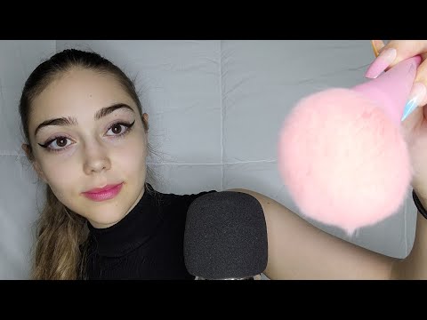 ASMR | Brushing, Stippling Your Face with Trigger Words (Brush, Stipple, Relax) Personal Attention