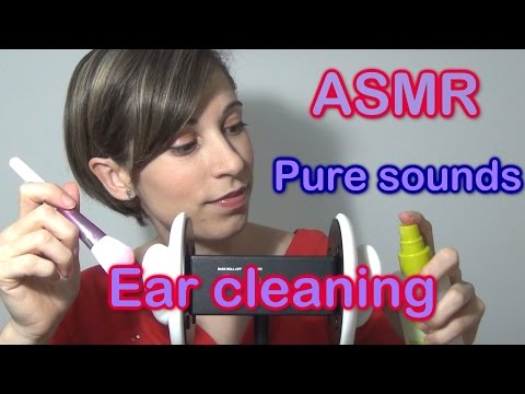 ASMR limpieza de oídos / ear cleaning , sonidos puros , gotero ( 3D binaural sound)
