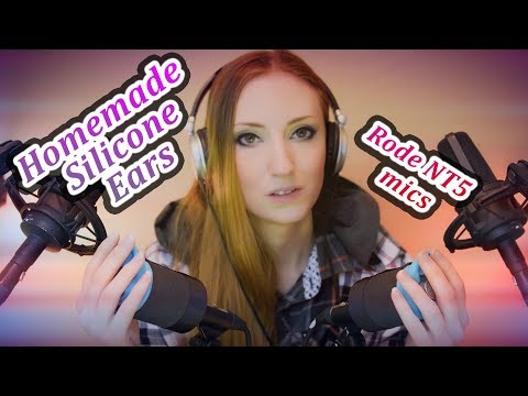 - ASMR - Homemade Silicone Ears: Whispering, Tapping, Pressing, Cupping