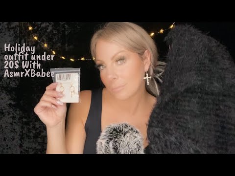 ASMR- Holiday outfit under 20 dollars challenge ft. ASMR X BABEE