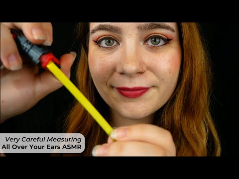 All About Your Ears: Very Careful & Deliberate Ear Measuring w/ Metal Measuring Tape 📏 ASMR Roleplay