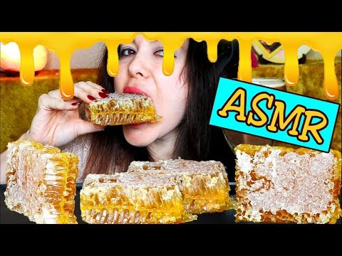ASMR RAW HONEYCOMB (Extremely Sticky, Satisfying & Chewy Eating Sounds) No Talking