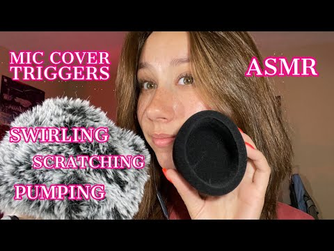 ASMR | mic cover triggers! (scratching, brushing, pumping, swirling, etc.)