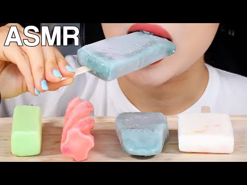 ASMR Korean Ice Pops Frozen Snack Eating Sounds Mukbang 막대 아이스크림 하드 먹방