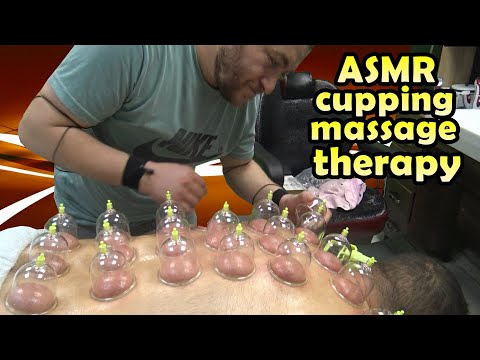 ASMR cupping massage therapy + NECK CRACK + head, foot, leg, back, arm, chest, belly, sleep massage