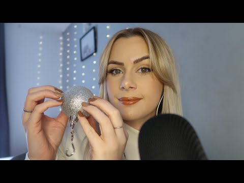 ASMR with different Christmas baubles (tapping and scratching)