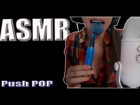 {ASMR} Blue Push Pop | Mouth sounds | Sucking | Licking