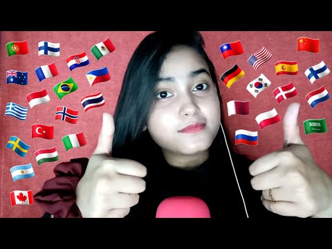 ASMR 30++ Different Languages in 4 Minutes 🎉