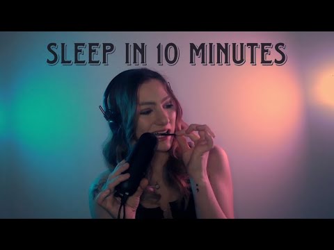 how to fall asleep FAST (ASMR whispering, hand movements, mouth sounds, mic blowing, etc…)