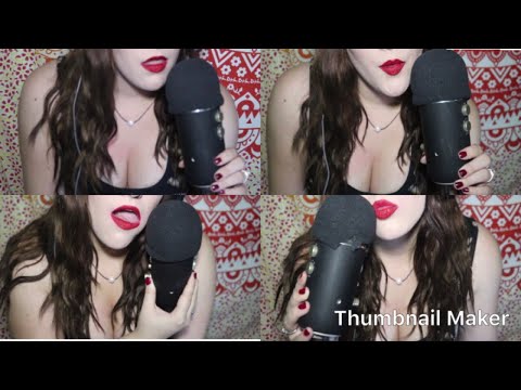 ASMR Kisses to help you fall Asleep ( Kissing, Mouth Sounds , Whispers )