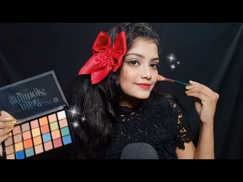 ASMR ~ doing my makeup! *no talking* (tapping, application sounds)
