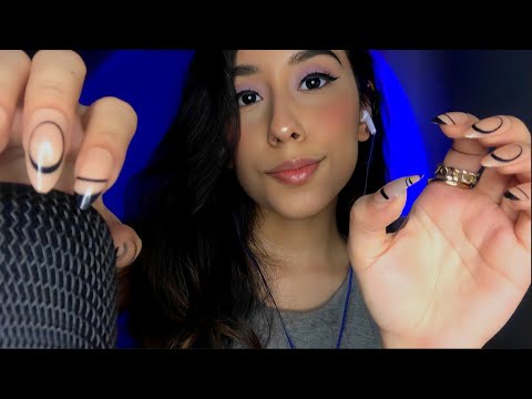 ASMR Fake Nail Tapping & Scratching (Semi Fast) Glass, Brush, Wood, Mic, Fabric Sounds Ft Dossier