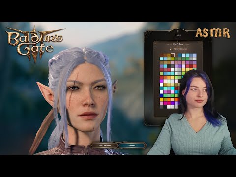 [ASMR] My First Character Creation in Baldur's Gate 3 (Whispered, Mouse Clicking, Relaxing)