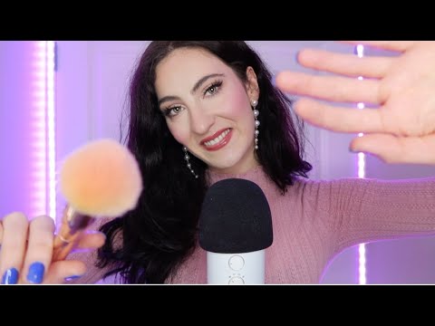 ASMR Layered Sounds with Personal Attention and Face Brushing - Slow and Relaxing