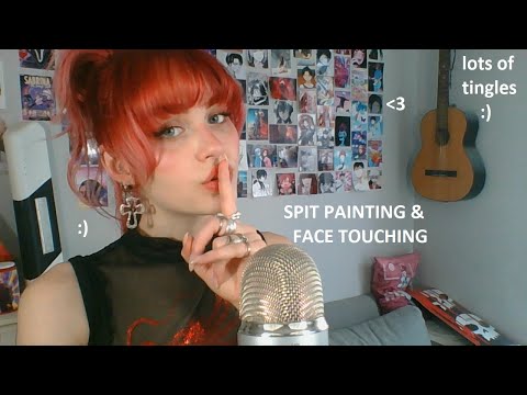 ASMR spit painting and face touching