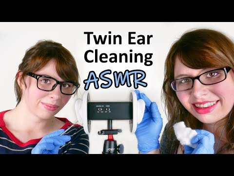 ASMR Twin Ear Cleaning Roleplay (Binaural Tingles - 3DIO)