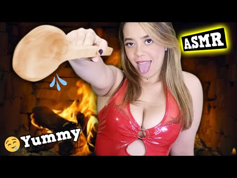 EATING Your FACE ASMR 🤤 With WOODEN Spoon 🥄