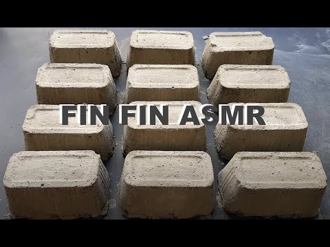 ASMR : Sand+Cement Covered Pure Cement Crumble in Box and Water #188