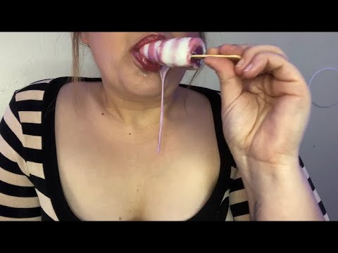 ASMR | popsicle sucking/slurping + SPIT/DROOL 🎉1K SPECIAL🎉