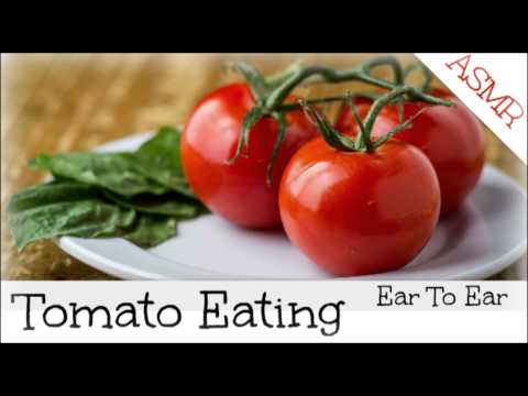 Binaural ASMR Juicy Tomato Eating l Eating Sounds and Mouth Sounds