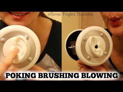 Binaural ASMR ♥ Ear Brushing - Poking - Blowing | Relaxing Sounds