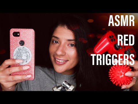 ASMR  CELL PHONE TAPPING, CRINKLES - COLORED TRIGGERS FOR SLEEP