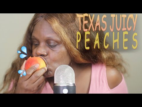 APPRECIATING A JUICY PEACH ASMR EATING SOUNDS