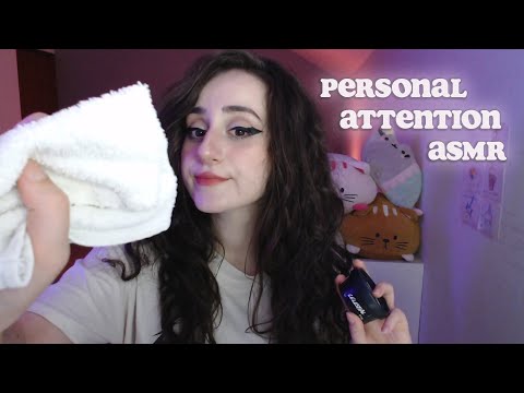 Personal Attention ASMR ☆ Skincare, Positive affirmations, scratches, wiping and tapping