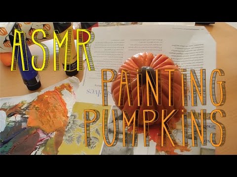 ASMR Painting Salt Dough Pumpkins for Halloween | No Talking | LITTLE WATERMELON