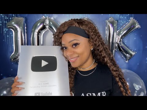 ASMR | 🥳 100K Subscribers Milestone Celebration + Silver Play Button Award Unboxing
