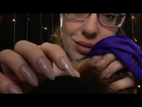 ASMR Binaural MICROPHONE SCRATCHING, Kissing, Brushing | DEEP Sounds For TINGLES