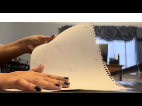 ASMR| Crinkle 2 pieces of line paper No Talking + Smoothing out.