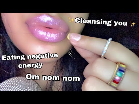 ASMR~ Eating Your Negative Energy OM NOM NOM (lots of mouth sounds)