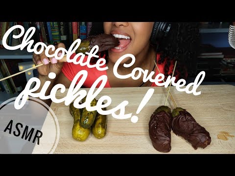 ASMR Chocolate Covered Pickles | Big INTENSE Crunch (EATING SOUNDS) | WHISPERING