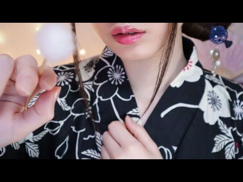 ASMR PREMIUM Ear Cleaning👂✨ Japanese Whispering (Yukata, Kimono, 60fps)